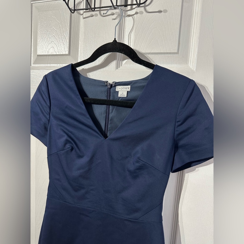 J. Crew Elegant Navy Blue Dress size 0 - Picture 7 of 16
